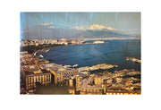 Vintage 1970s Panorama Mt Vesuvius Napoli Italia Naples Italy Tour Guide Poster