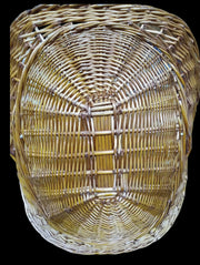 Gathering Basket with Handle Antique Woven Vintage 15.5" High