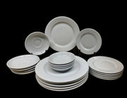 Lamberton Scammel China Platinum Blue Dinner Set 21 Pc