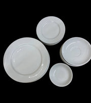Lamberton Scammel China Platinum Blue Dinner Set 21 Pc