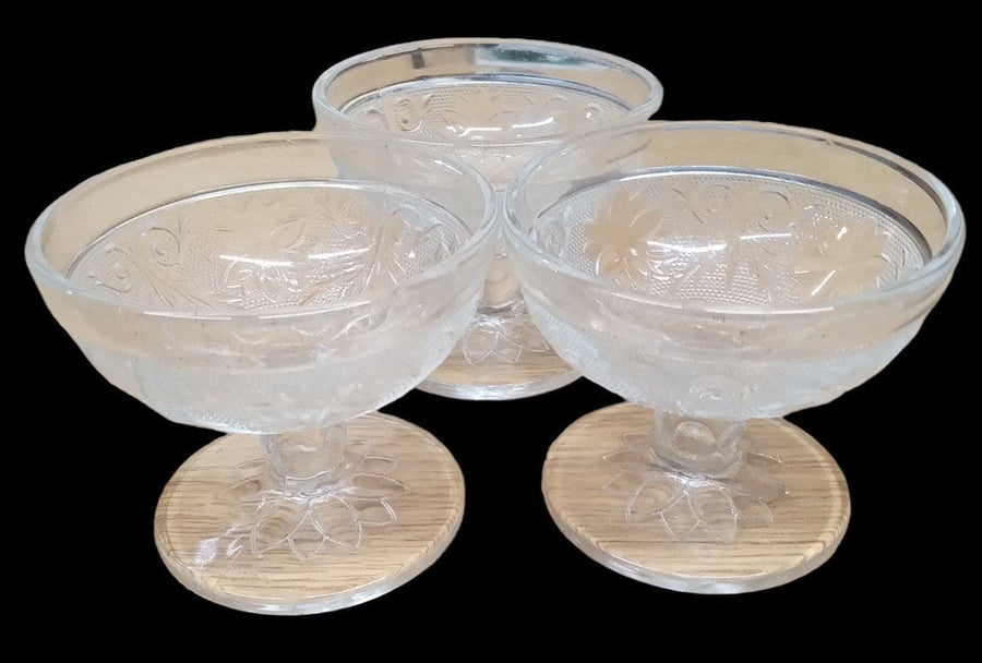 Anchor Hocking Glass Dinner Set Sandwich Clear Style Vintage Collectible