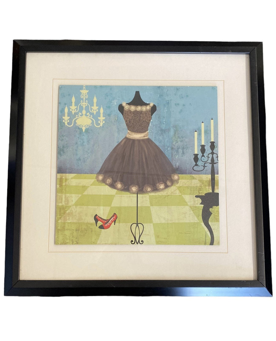 Haute Couture Dress on Mannequin Digital Painting Print