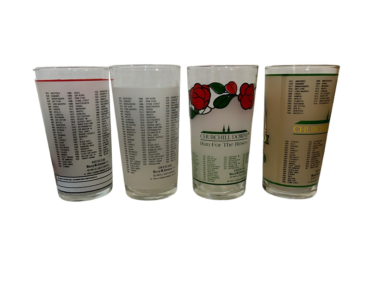 1980s Kentucky Derby Vintage Collectible 1986-88, 90 Churchill Downs Mint Juleps