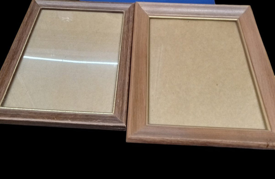 Brown Wooden Picture Frames Set Of 2 Contemporary Home Wall Decor