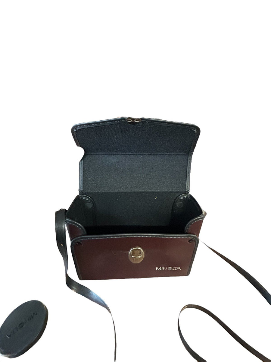 Minolta Binocular Holder Case w/ Strap and Original Instruction Manuels Leather