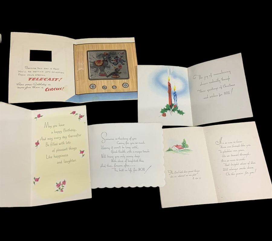 Greeting Cards Vintage Lot of 35 Holiday Birthday Get Well Soon Cute Unused