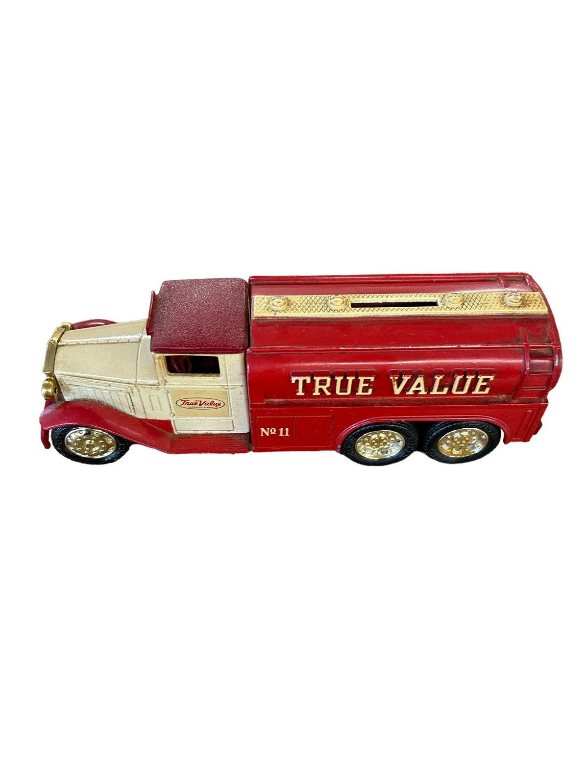 Vintage True Value Hardware Store Red Die Cast Semi Truck 6 Wheeler