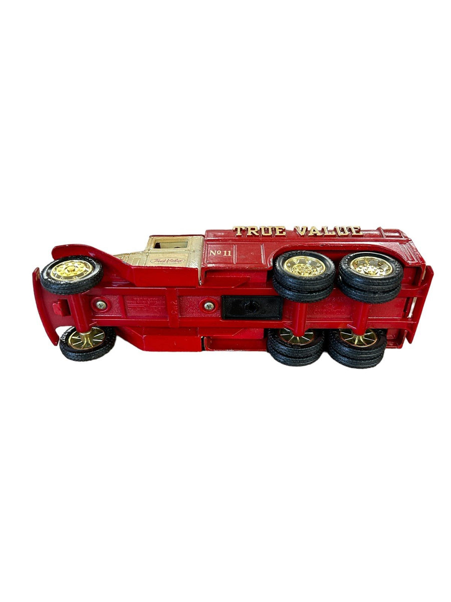 Vintage True Value Hardware Store Red Die Cast Semi Truck 6 Wheeler