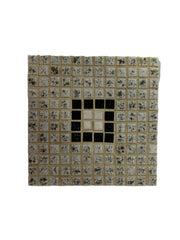 1970s Vintage MCM Handmade Mosaic Tile Slate Trivet Retro Set of 2 Coasters