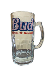 Lite Pilsner Bud King of Beers Glass Stein Pitcher Mug Tall Glass Drink Tankard