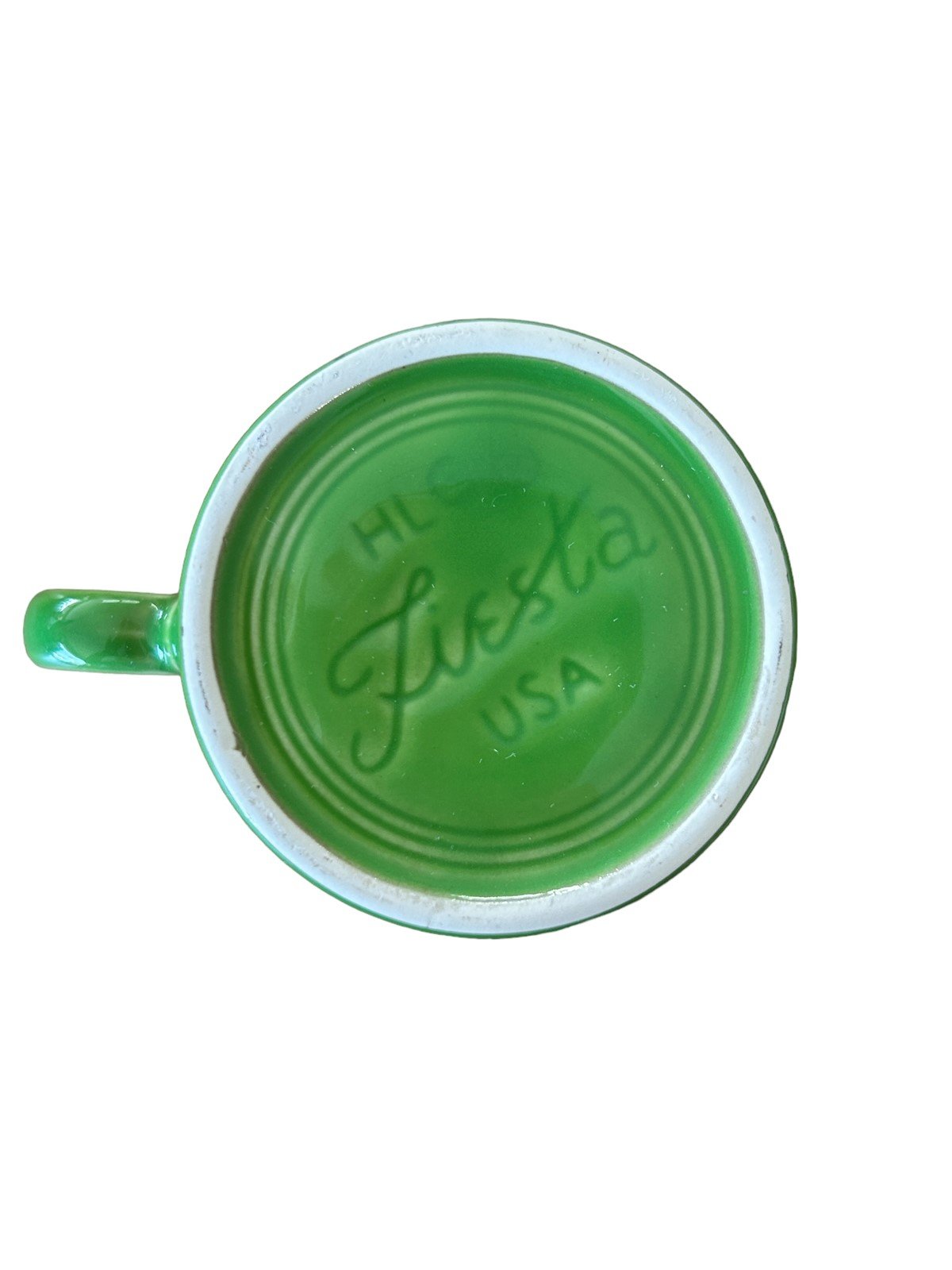 Fiesta - Shamrock Green Ring Handled Mug Green Coffee Cup Ceramic Homer Laughlin