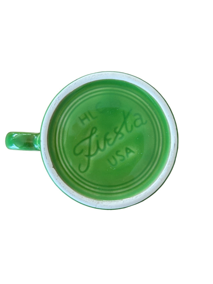 Fiesta - Shamrock Green Ring Handled Mug Green Coffee Cup Ceramic Homer Laughlin