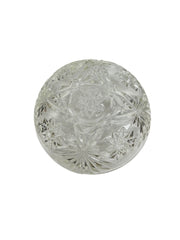 Anchor Hocking Clear Crystal Glass Star Pinwheel Fan Cut Glass Embossed Pattern