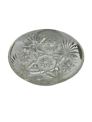 Anchor Hocking Clear Crystal Glass Star Pinwheel Fan Cut Glass Embossed Pattern