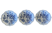 Blue Danube Saucers Antique Hal-Sey-Fifth Japan Vintage Set of 3 Porcelain