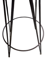 Mid Century Swiveling Striped Bar Stool Vintage Collectible Furniture Home Decor