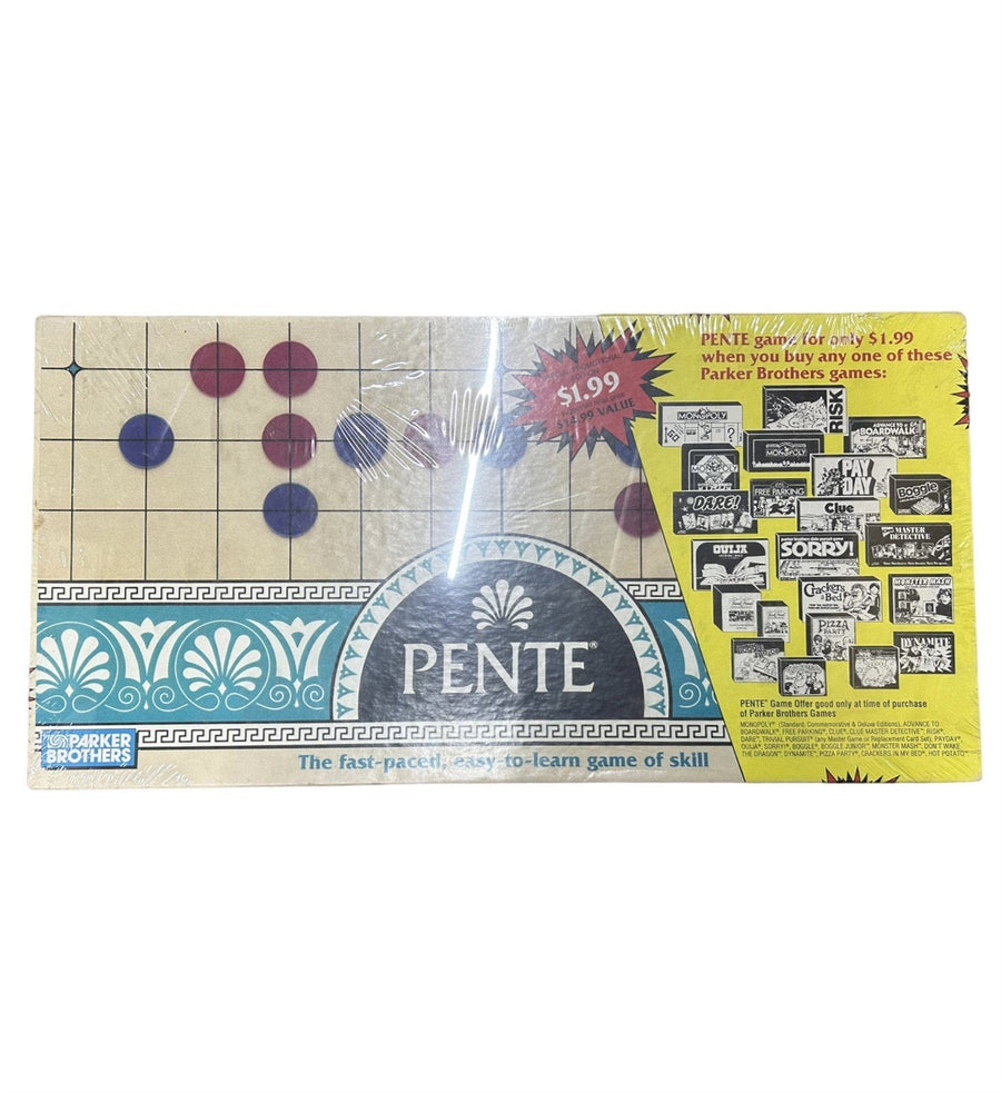 Pente 1989 Game Parker Brothers Box Set Game of Skill Vintage Board Game