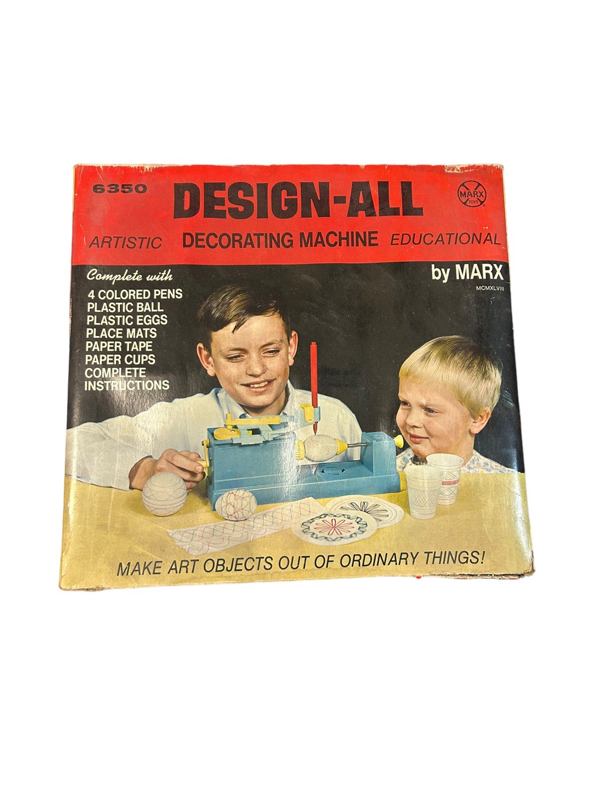 Design All Educational Decorating Machine 6350 by Marx Toys 1948 Artistic Set