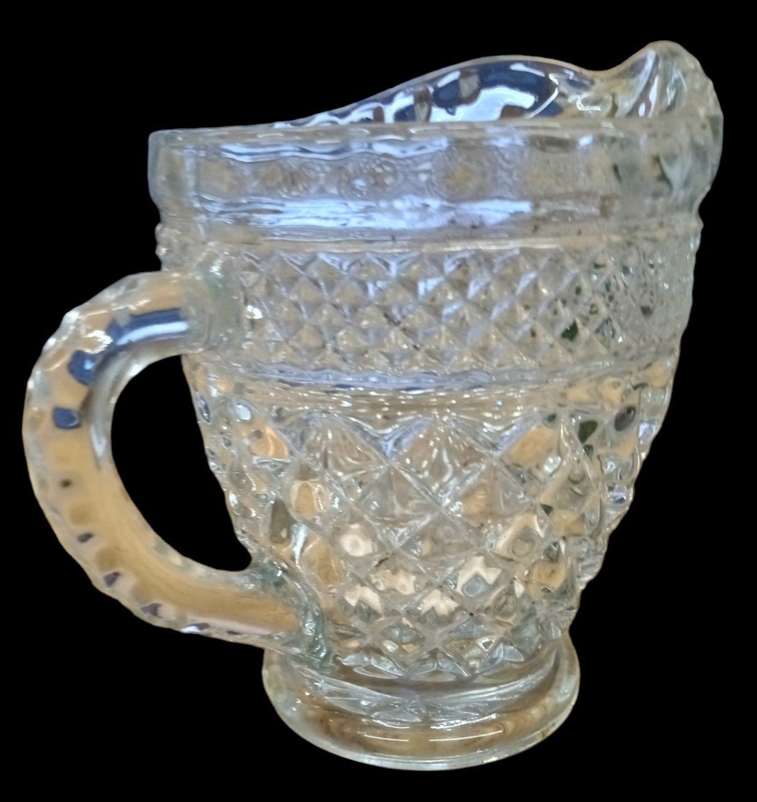 Anchor Hocking Wexford Glass Creamer Vintage Collectible Kitchenware 1960s