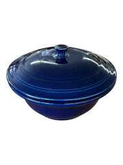 Fiesta - Cobalt Blue Covered Casserole Dish Homer Laughlin Ceramic Servingware