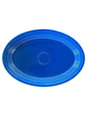 Fiesta Ware Oval Platter Sapphire Blue Homer Laughlin Ceramic Serving Dish Plate