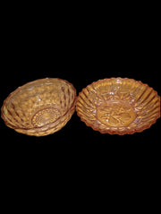 Pink Depression Glass Bowls Antique Fostoria America 1930s Vintage Set of 2