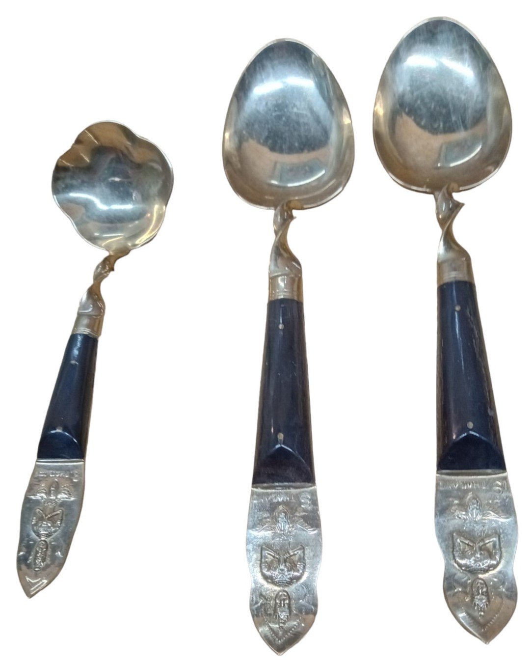 Siam Thai Bronze Utensil Set Vintage Collectible Decorative Display