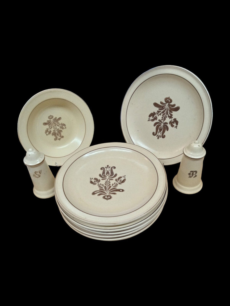 Pfaltzgraff Village Antique Dinnerware Servingware Vintage Stoneware 61 Pcs.