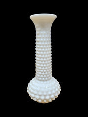 Bud Vase Antique E O Brody Vintage Milk Glass M-2000 USA Hobnail 8" High
