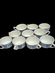 Currier and Ives Dinnerware Antique Royal China Vintage Cavalier Ironstone 34 pc