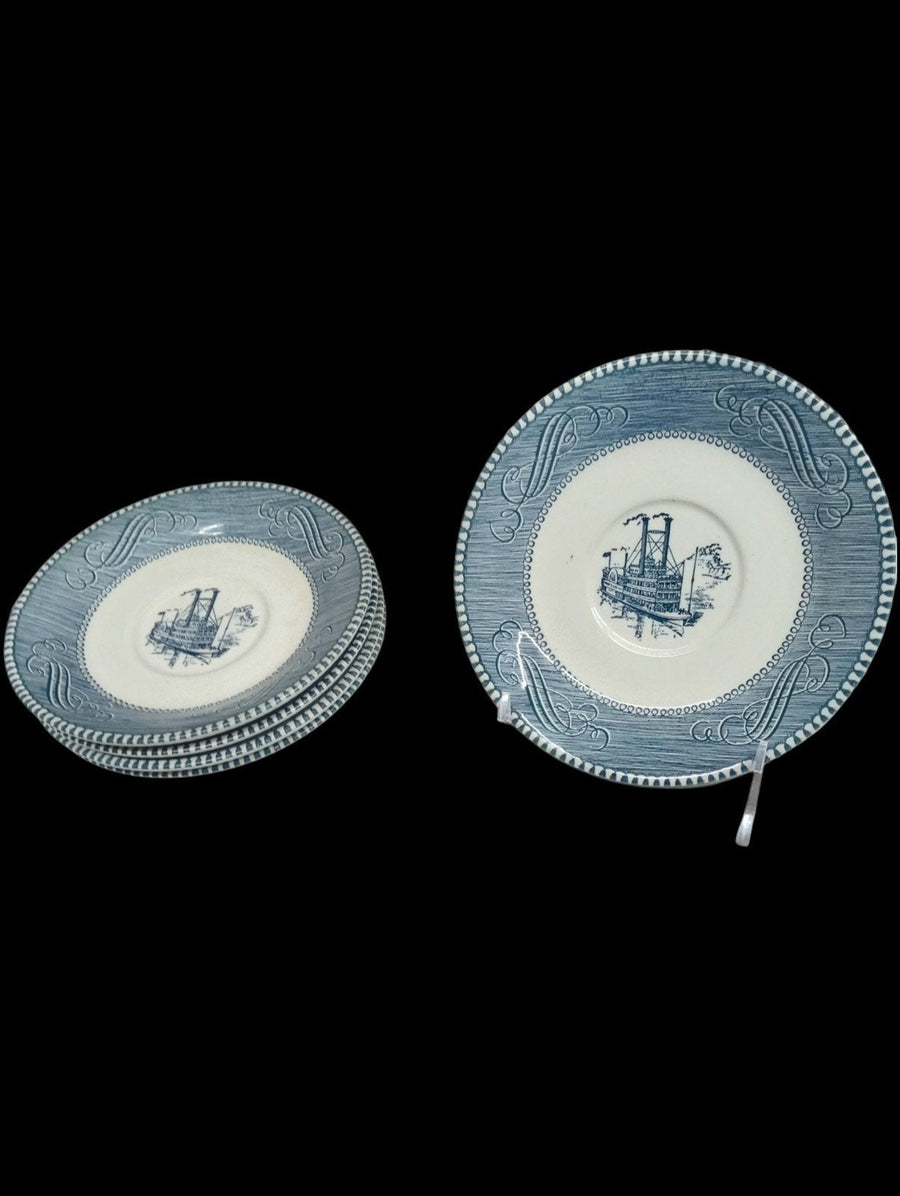 Currier and Ives Dinnerware Antique Royal China Vintage Cavalier Ironstone 34 pc