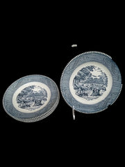 Currier and Ives Dinnerware Antique Royal China Vintage Cavalier Ironstone 34 pc
