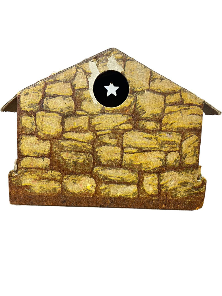 Creche Nativity Scene Baby Jesus Surronded by Virgin Mary and Joseph