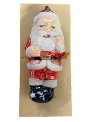 Santa Mercury Glass Ornament With Original Box