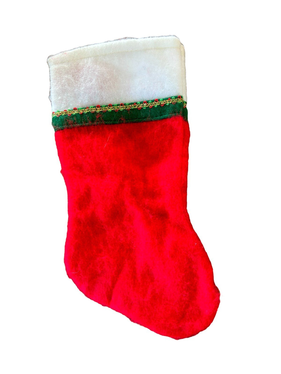 Christmas Decor Vintage Stocking Santa Claus Tree Skirt 16 Light Tree Top Red
