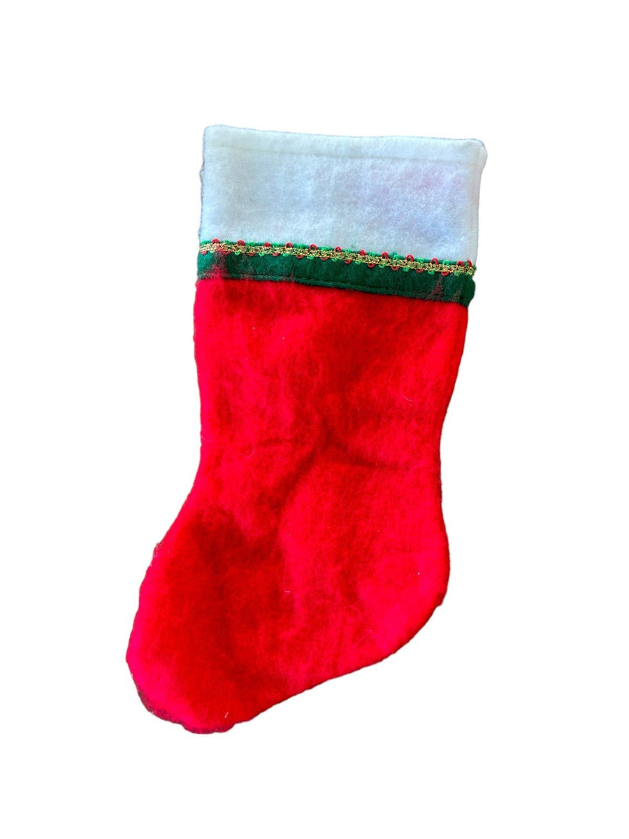 Christmas Decor Vintage Stocking Santa Claus Tree Skirt 16 Light Tree Top Red