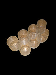 Cocktail Shot Glasses Antique Stemless Vintage Set of 7 3.5" High 2.5" Diameter