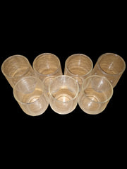 Cocktail Shot Glasses Antique Stemless Vintage Set of 7 3.5" High 2.5" Diameter