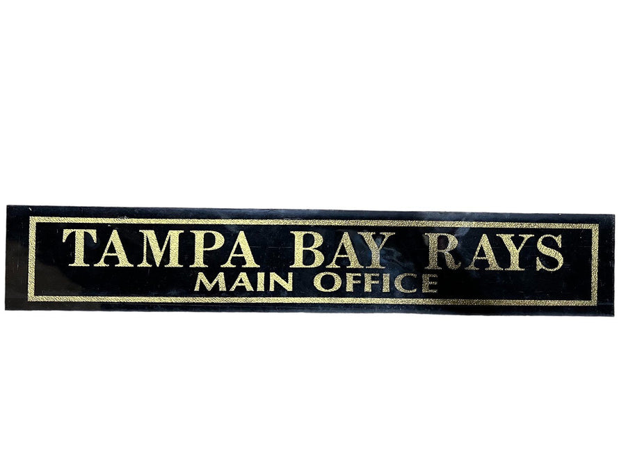 Tampa Bay Rays Main Office Black Jealousy Sign