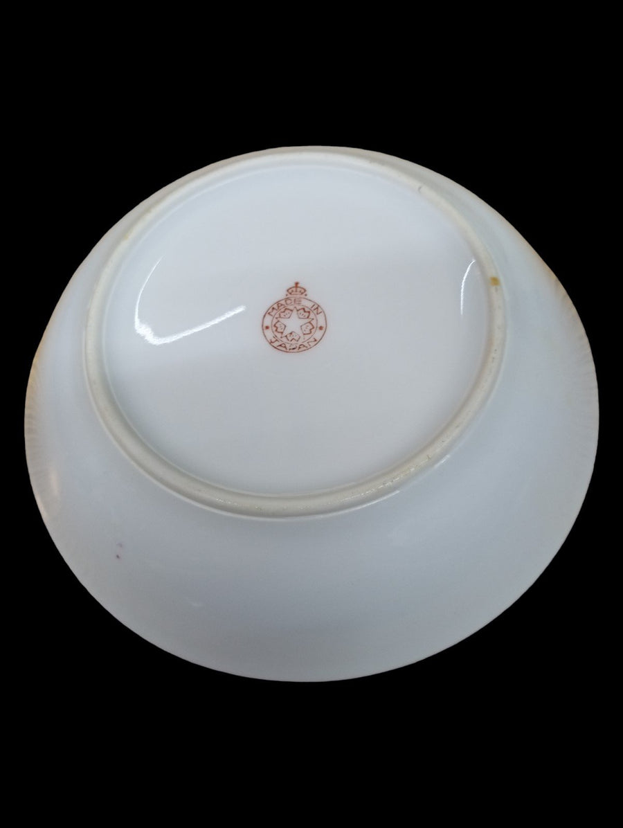 Dinnerware Antique Meito Made in Japan Vintage 44 Pieces Floral Green Rim Design