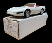 Ertl 1992 Corvette Arctic White Model Car Vintage Collectible Automotive Decor