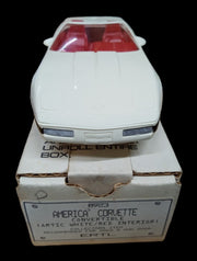 Ertl 1992 Corvette Arctic White Model Car Vintage Collectible Automotive Decor