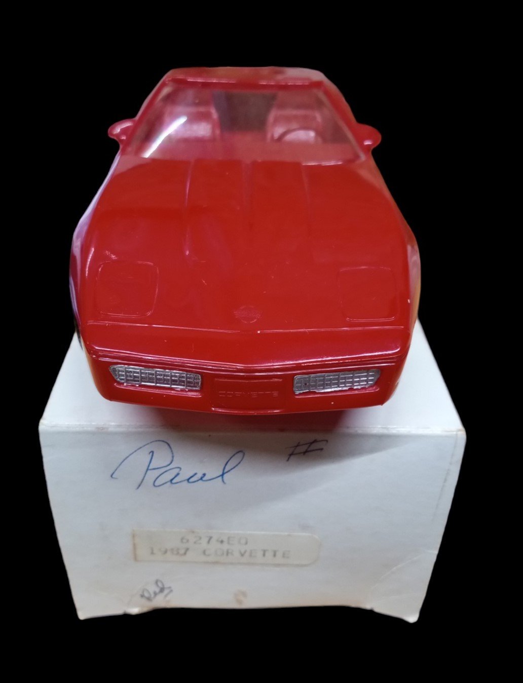 Ertl 1987 Corvette Model Car Vintage Collectible Automotive Decorative Display