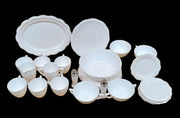 Hazel Atlas Newport Platonite White Dinner Set Vintage Collectible Display