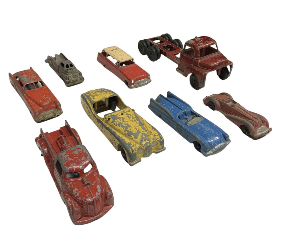 Diecast Cars Vintage Lot 8 Hubley Tootsie Manoil Stratco Truck Toy Collectibles