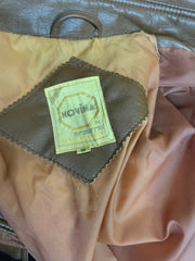 Leather Jacket Brown Vinyl Vintage Novina 1970s Size Small Coat Mr. Murray