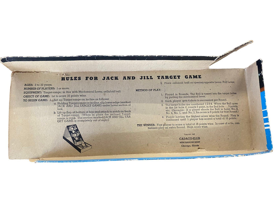 Jack and Jill Target Game With Ball a Product of Cadaco Ellis