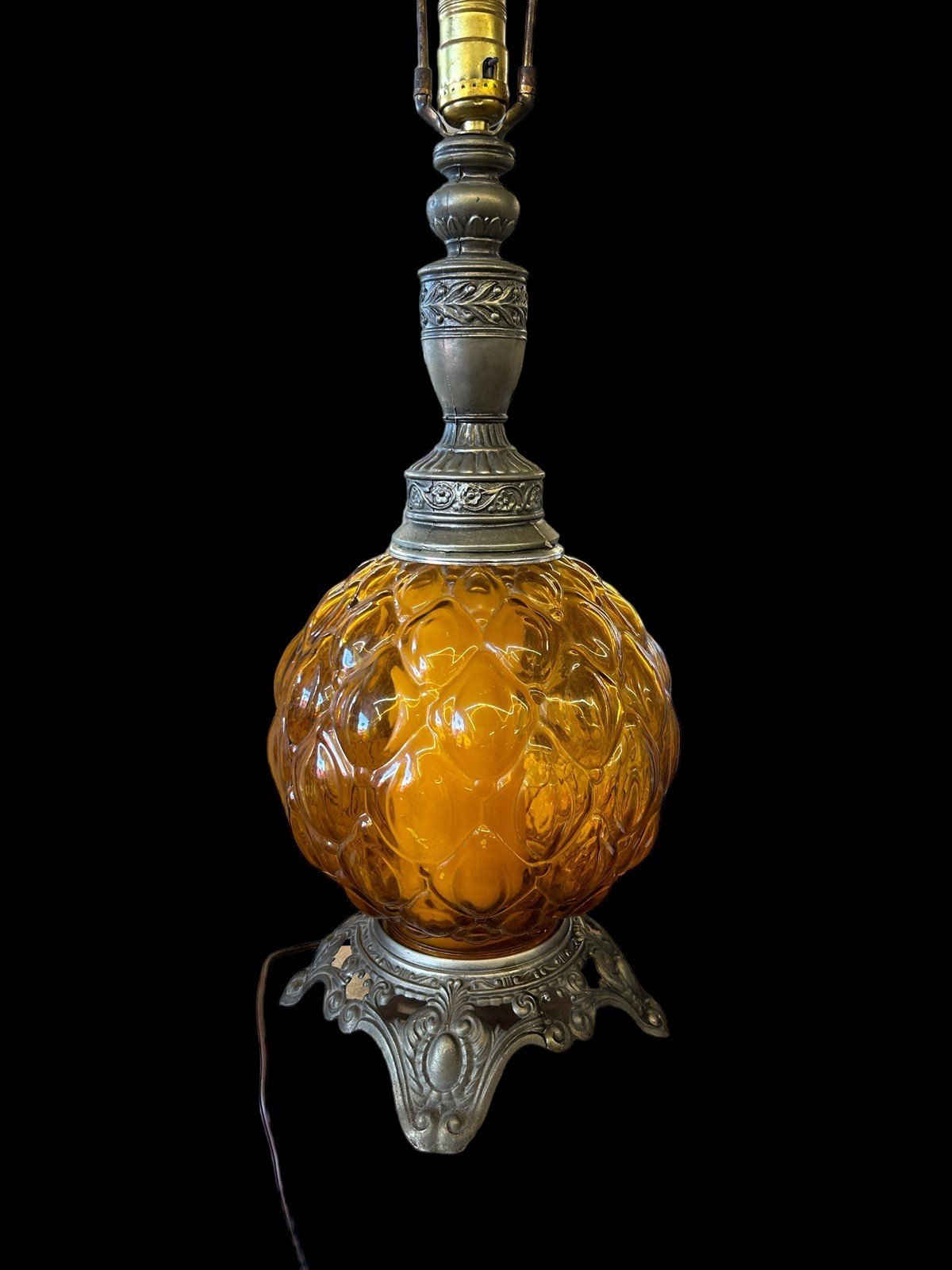 Amber Glass Table Lamp Underwriters Laboratories Inc