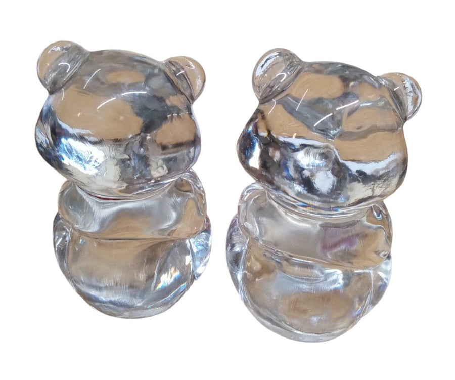 Fenton Glass April Birthday Bear Statues Vintage Collectible Cute Gift Idea