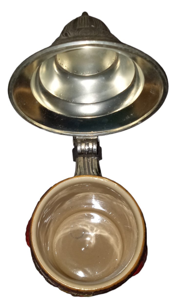 Lidded Beer Stein West Germany Vintage Schone Weiber SInd Gute Zeitvertreiber